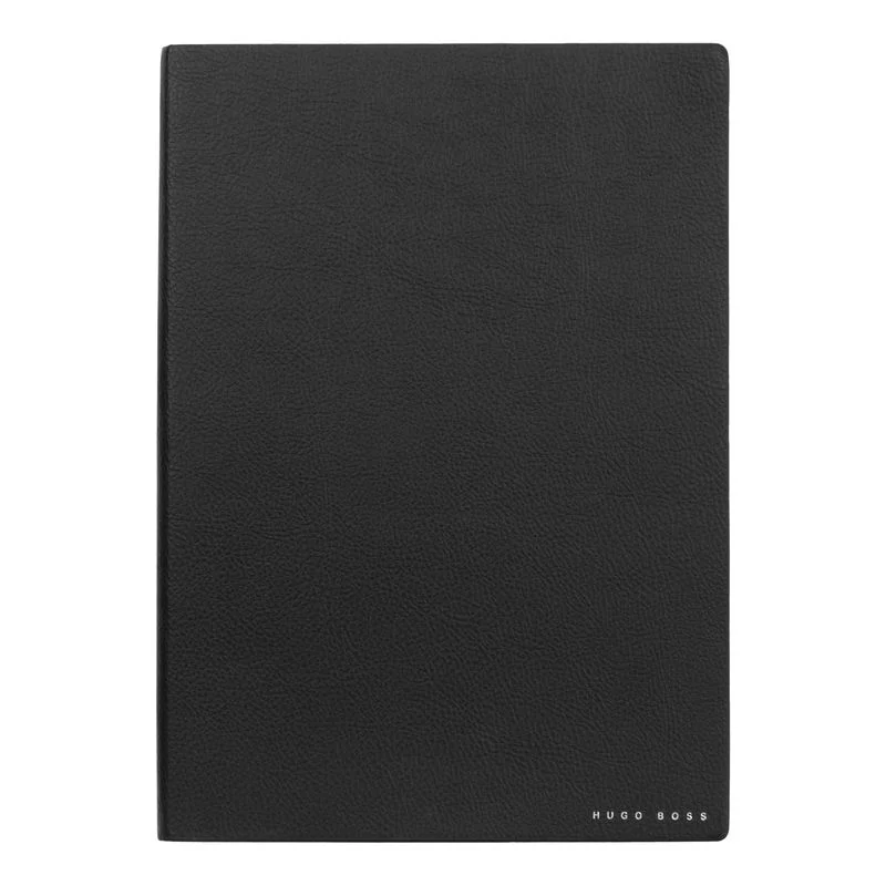 Hugo Boss Тефтер Essential Storyline, бели листове, B5, черен