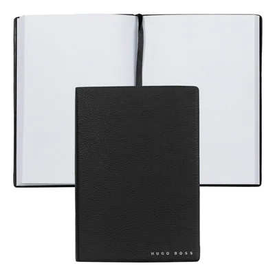 Hugo Boss Тефтер Essential Storyline, бели листове, A6, черен