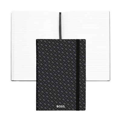 Hugo Boss Тефтер Monogram, A5, на редове, сив