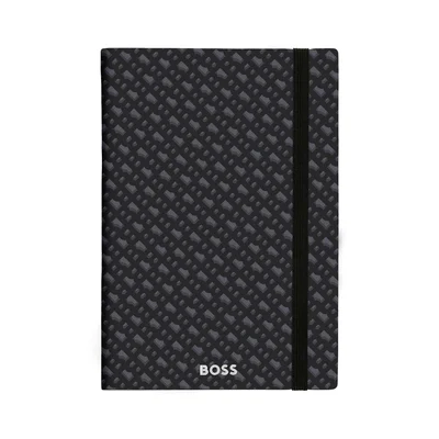 Hugo Boss Тефтер Monogram, A5, на редове, сив