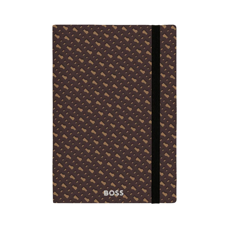Hugo Boss Тефтер Monogram, A5, на редове, карамел