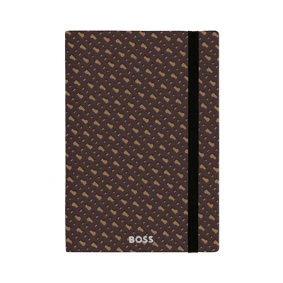 Hugo Boss Тефтер Monogram, A5, на редове, карамел