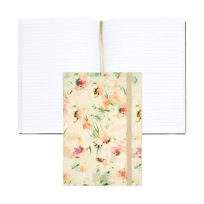 Hugo Boss Тефтер Tie-Dye Flower, A5, на редове, кремав