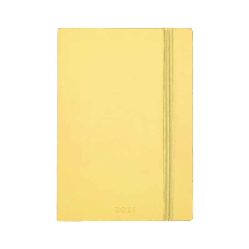 Hugo Boss Тефтер Pastel Classic, A5, на редове, светложълт
