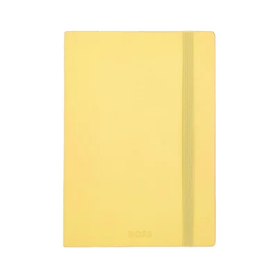 Hugo Boss Тефтер Pastel Classic, A5, на редове, светложълт