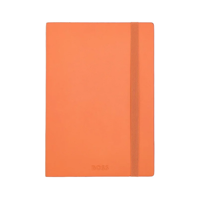 Hugo Boss Тефтер Pastel Classic, A5, на редове, оранжев