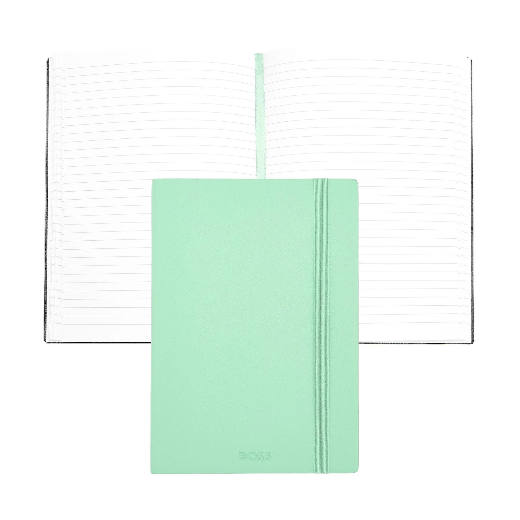 Hugo Boss Тефтер Pastel Classic, A5, на редове, светлозелен