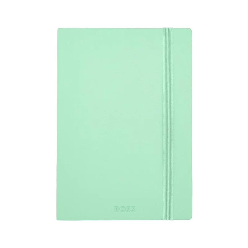 Hugo Boss Тефтер Pastel Classic, A5, на редове, светлозелен