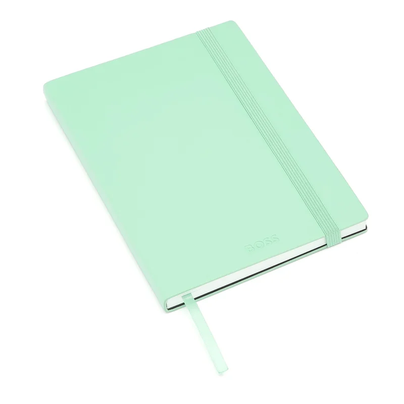 Hugo Boss Тефтер Pastel Classic, A5, на редове, светлозелен