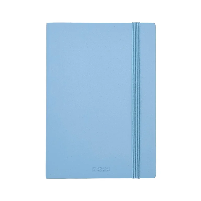 Hugo Boss Тефтер Pastel Classic, A5, на редове, светлосин
