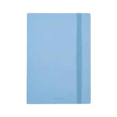 Hugo Boss Тефтер Pastel Classic, A5, на редове, светлосин