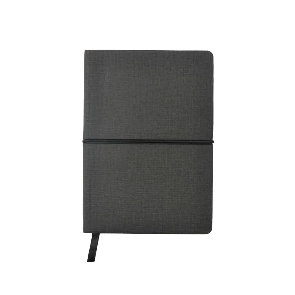 Office 1 Бележник Memo А6, с цветни индекси и ластик, черен
