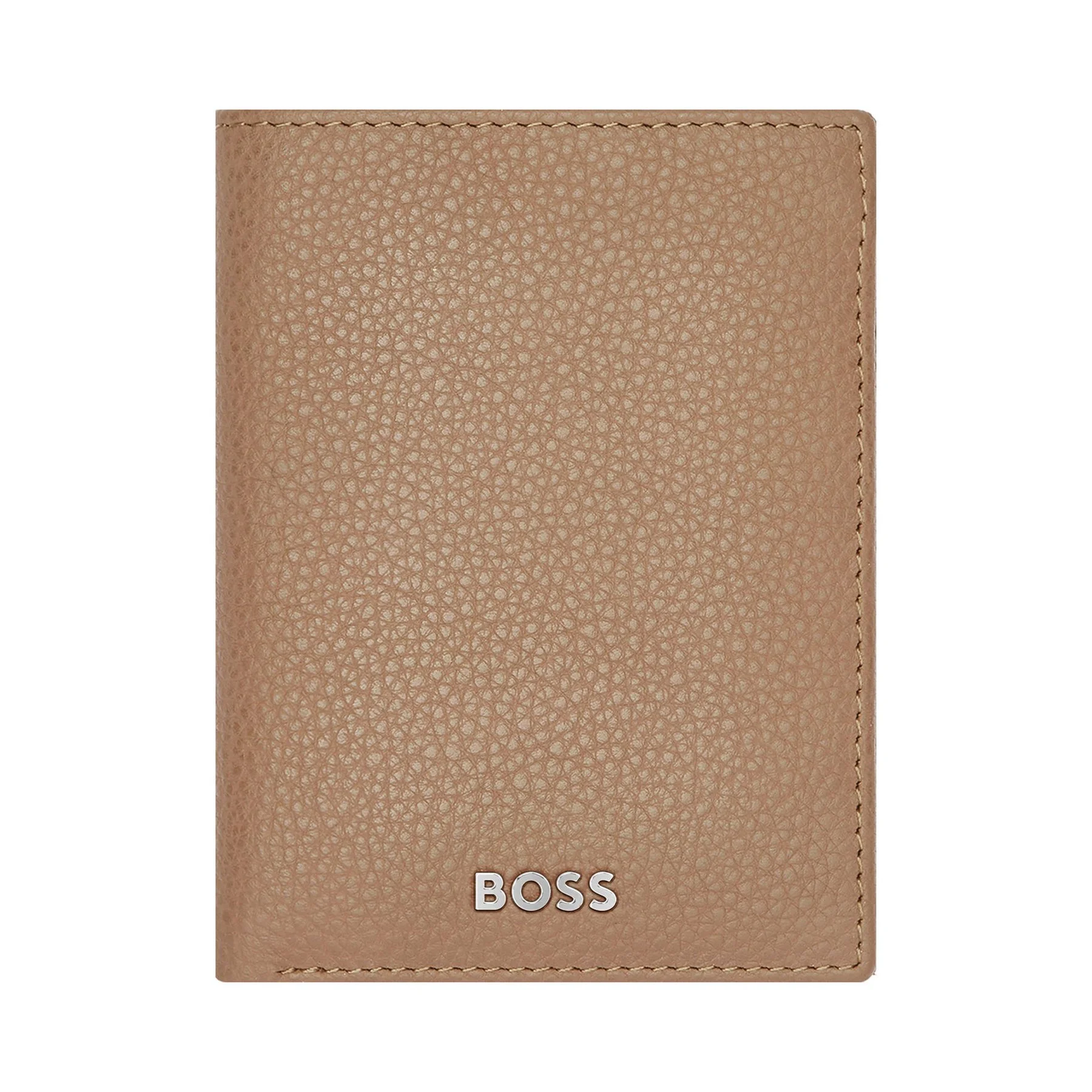 Hugo Boss Калъф за карти Classic Grained, с 8 отделения, карамел