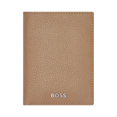 Hugo Boss Калъф за карти Classic Grained, с 8 отделения, карамел