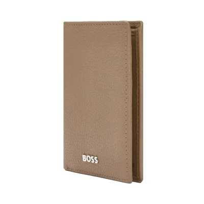 Hugo Boss Калъф за карти Classic Grained, с 8 отделения, карамел