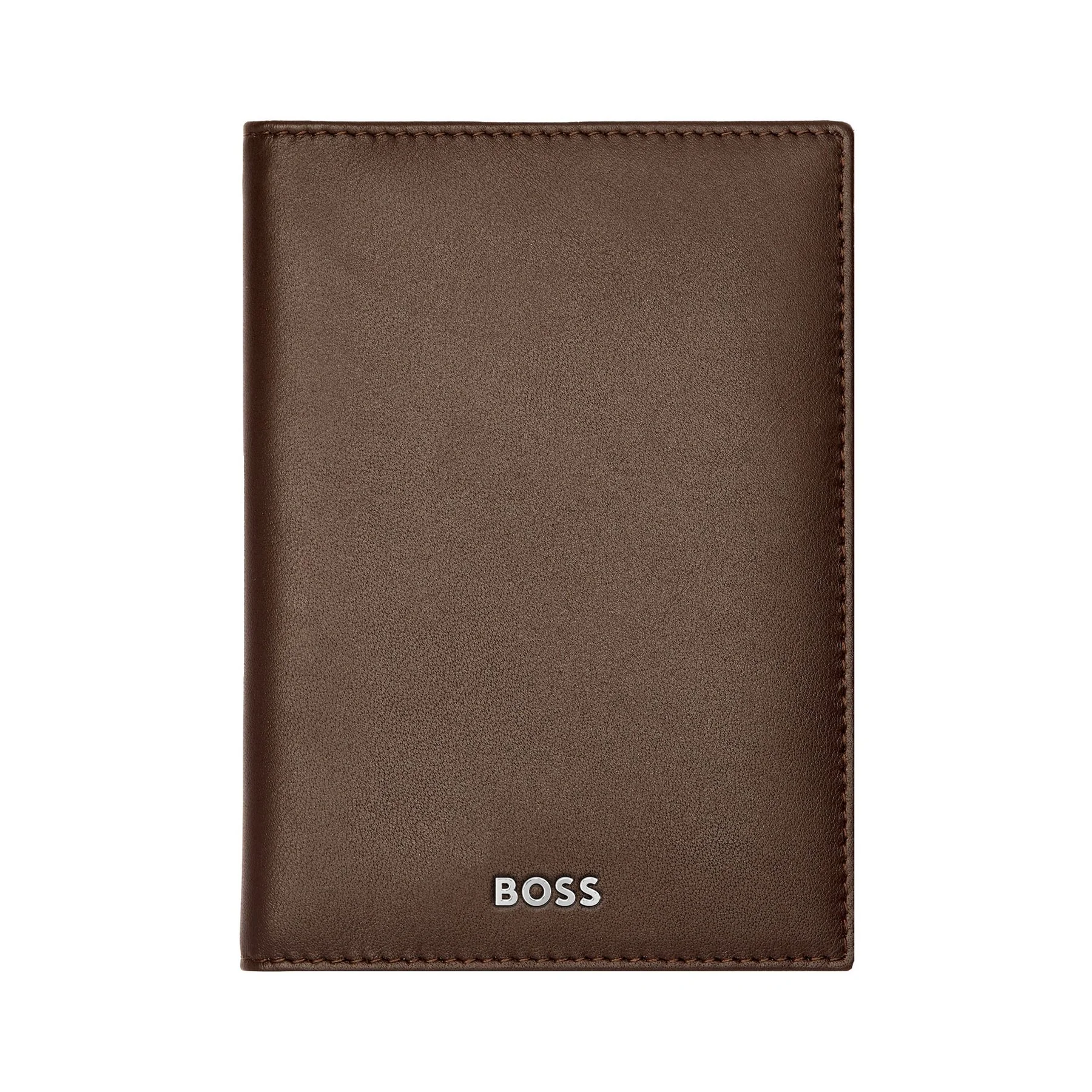 Hugo Boss Калъф за карти Classic Smooth, с 16 отделения, кафяв