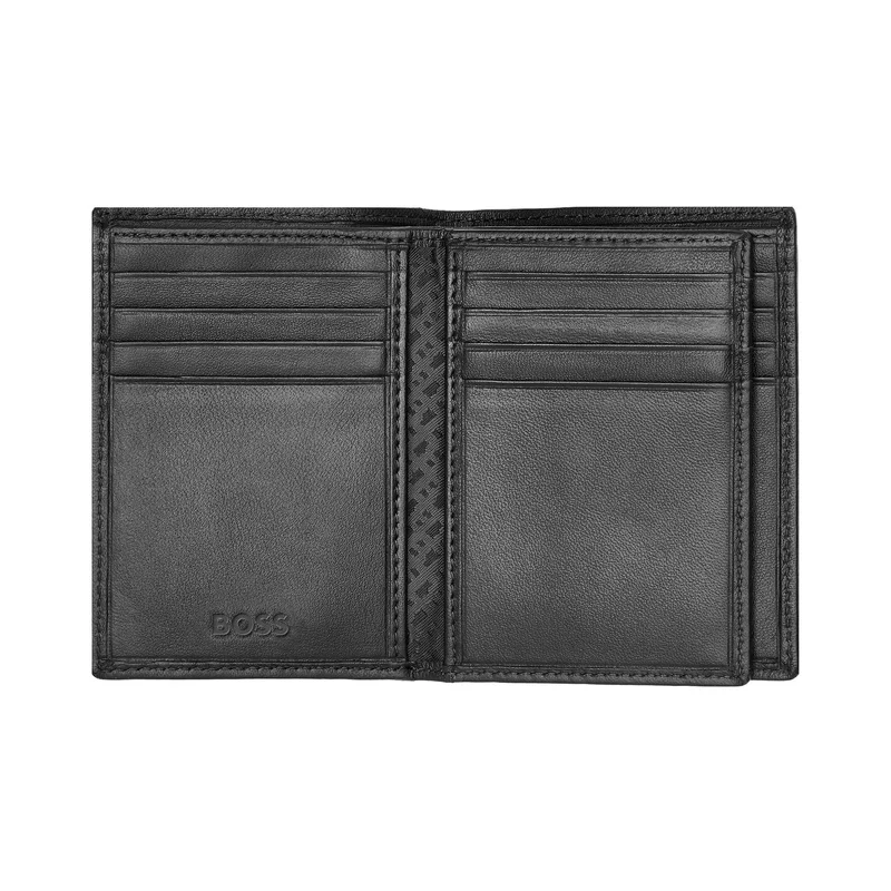 Hugo Boss Калъф за карти Classic Smooth, с 16 отделения, черен