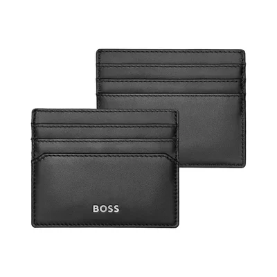 Hugo Boss Калъф за карти Classic Smooth, с 6 отделения, черен