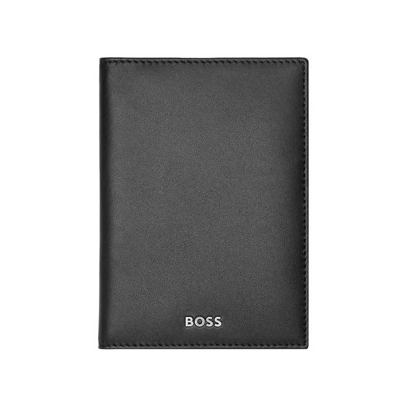 Hugo Boss Калъф за карти Classic Smooth, с 8 отделения, черен