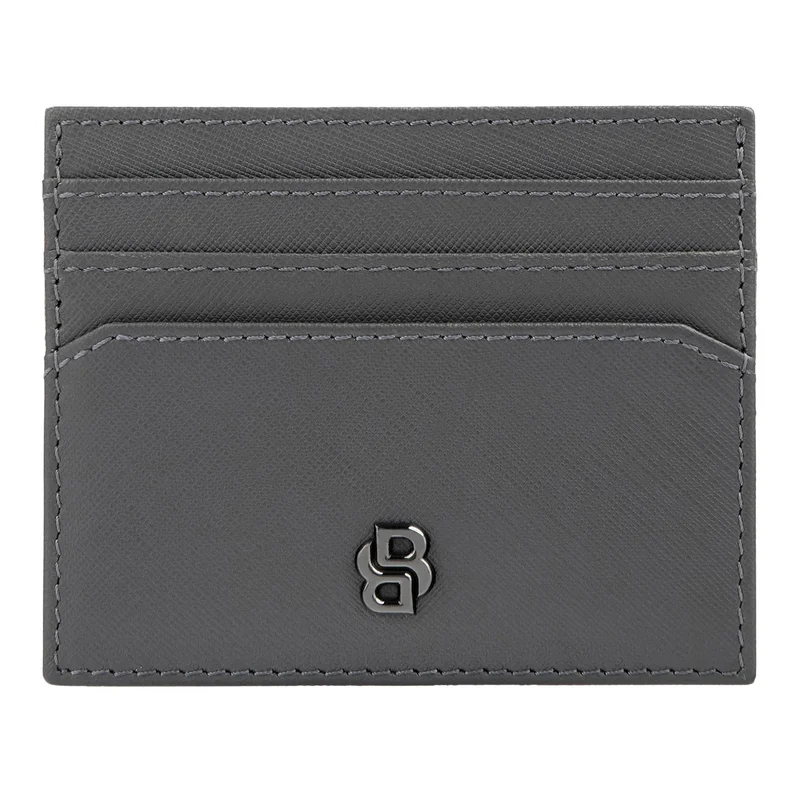 Hugo Boss Калъф за карти Saffiano, с 6 отделения, сив