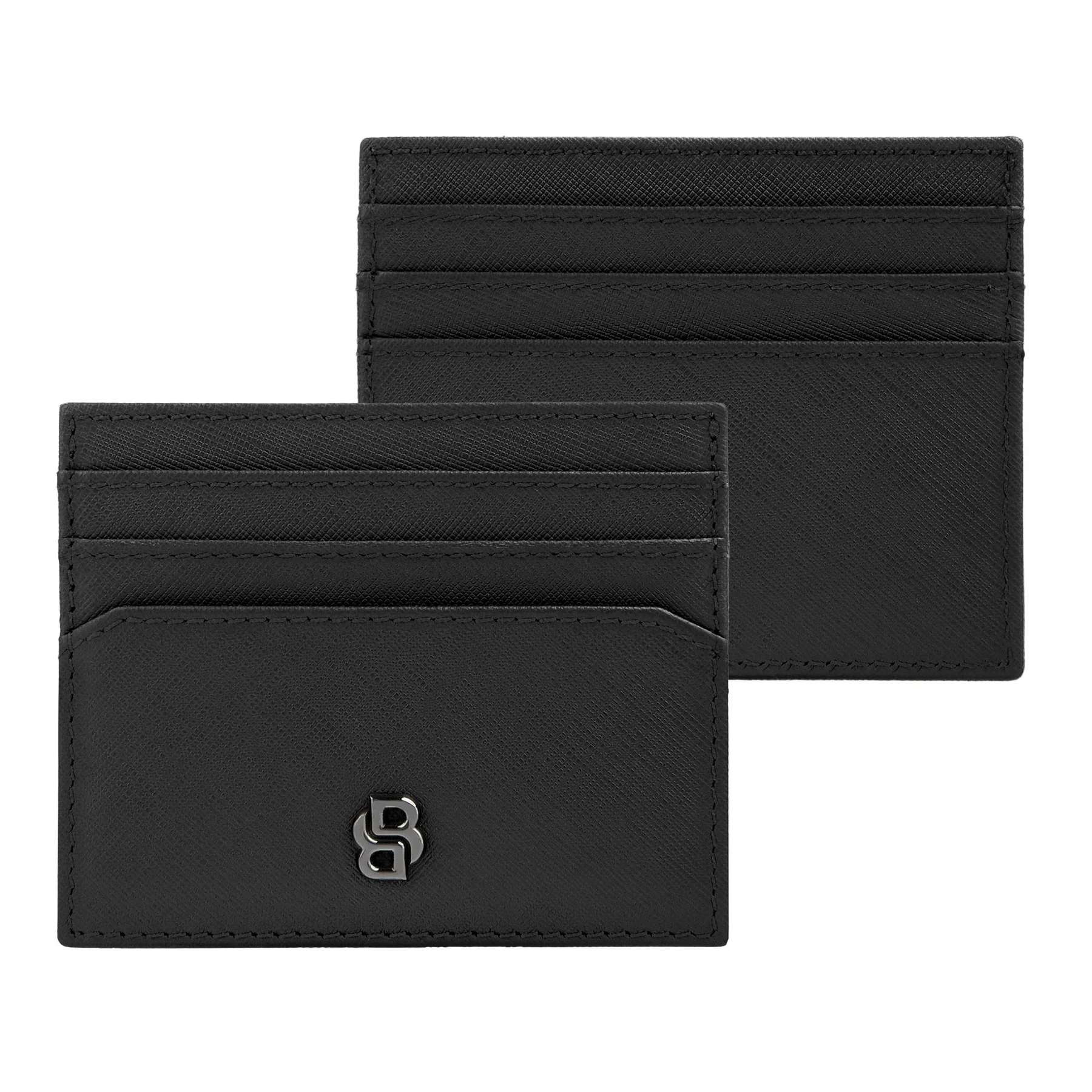 Hugo Boss Калъф за карти Saffiano, с 6 отделения, черен