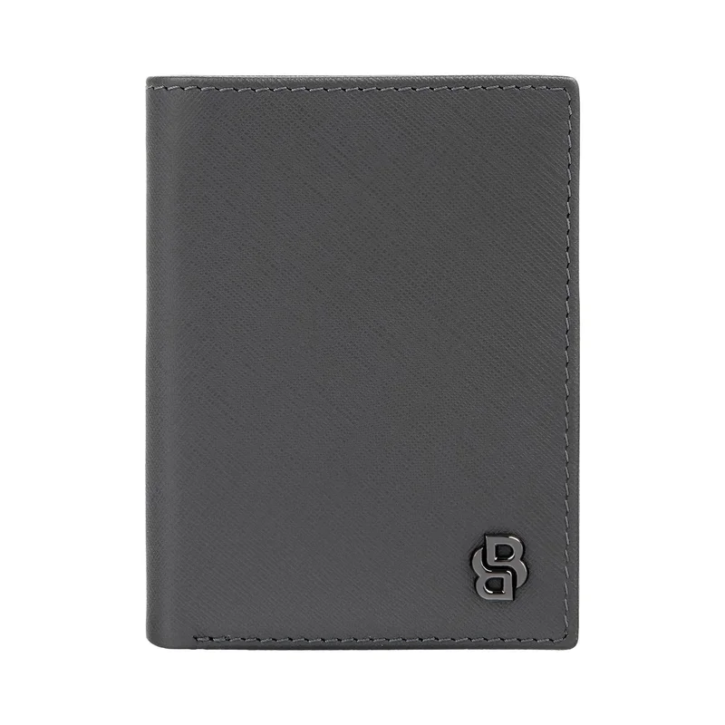 Hugo Boss Калъф за карти Saffiano, с 8 отделения, сив