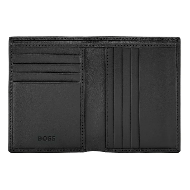 Hugo Boss Калъф за карти Saffiano, с 8 отделения, черен