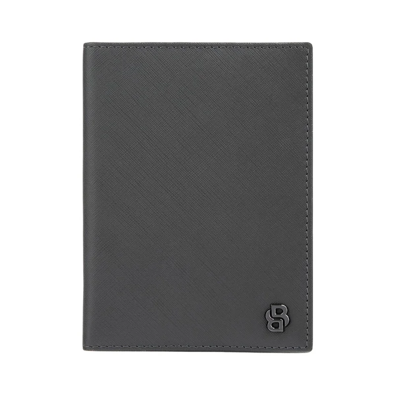 Hugo Boss Калъф за паспорт Saffiano, сив