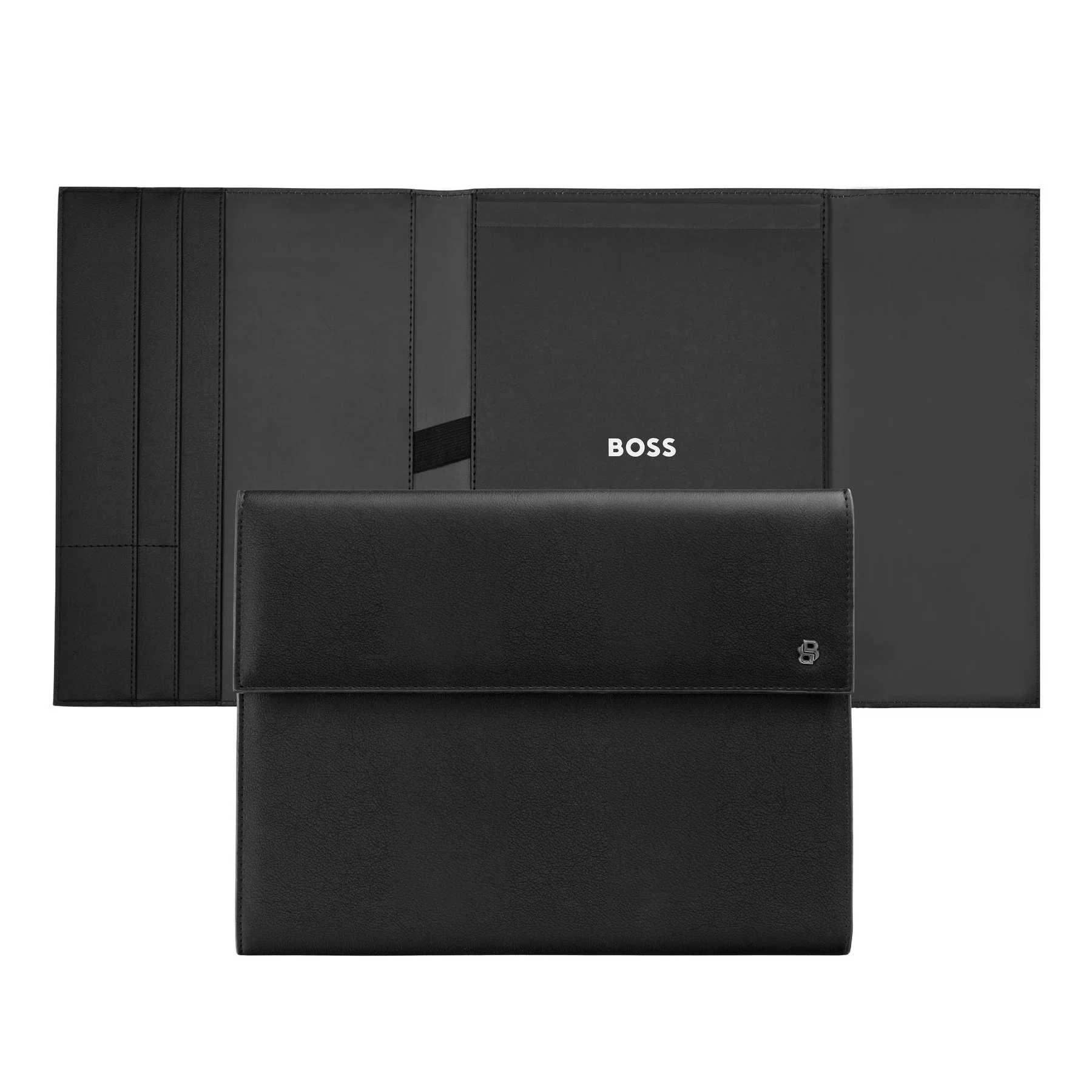 Hugo Boss Конферентна папка Double B, A4, черно-сива