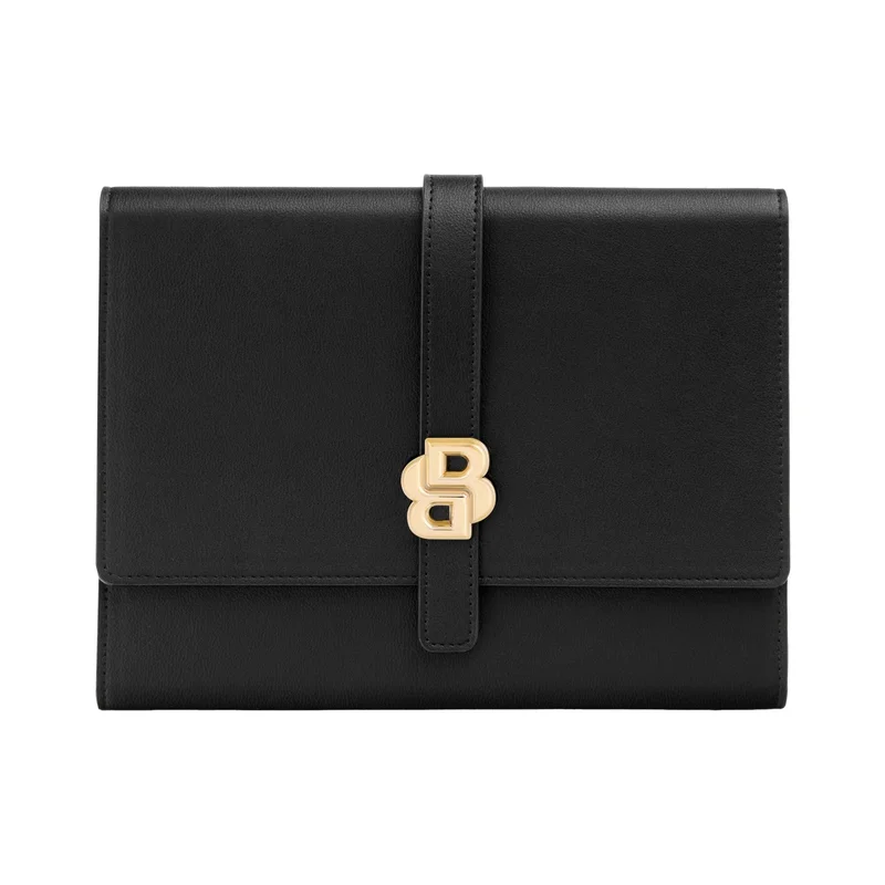 Hugo Boss Конферентна папка Double B, A5, черно-златиста