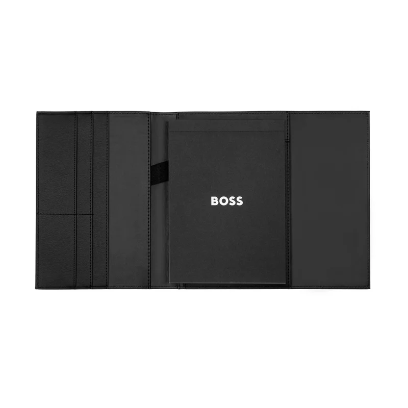 Hugo Boss Конферентна папка Double B, A5, черно-сива