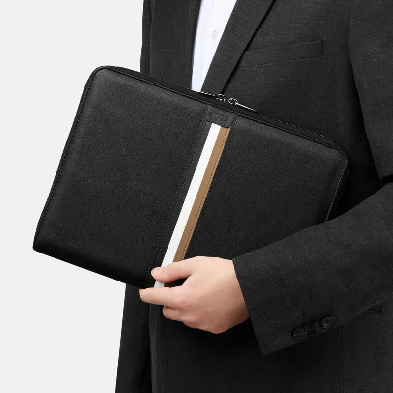 Hugo Boss Конферентна папка Iconic, A4, с цип, черна