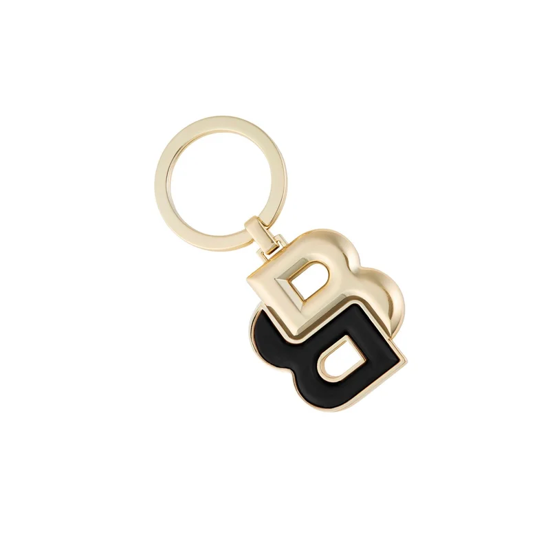 Hugo Boss Ключодържател Double B, черно-златист