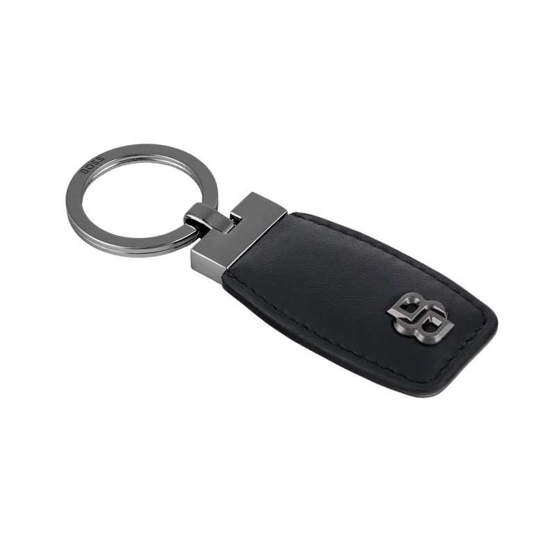 Hugo Boss Ключодържател Double B, черно-сив
