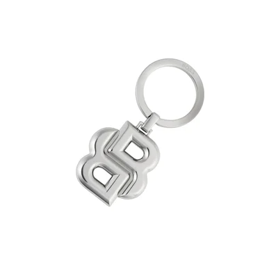 Hugo Boss Ключодържател Double B, сребрист