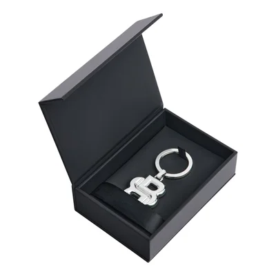 Hugo Boss Ключодържател Double B, сребрист