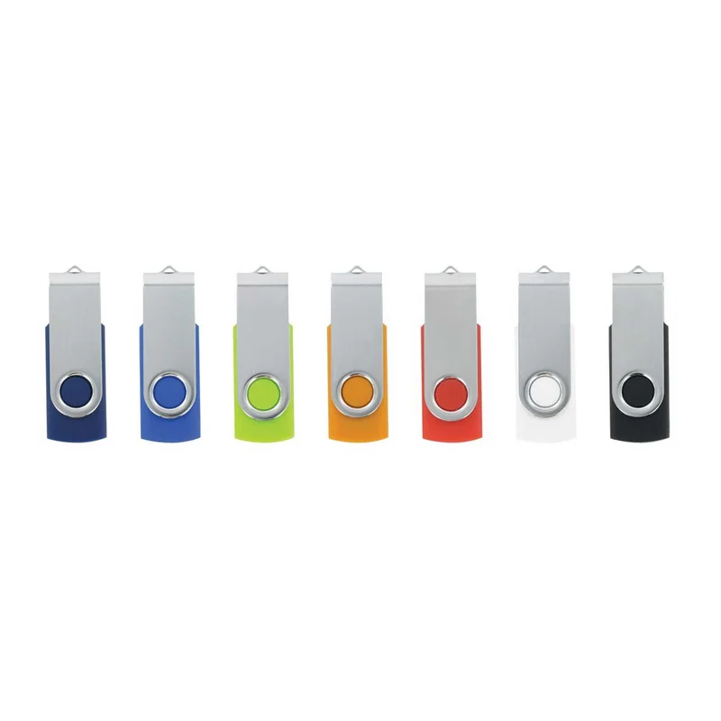 Office 1 USB флаш памет Swivel, USB 2.0, 16 GB, без лого, синя