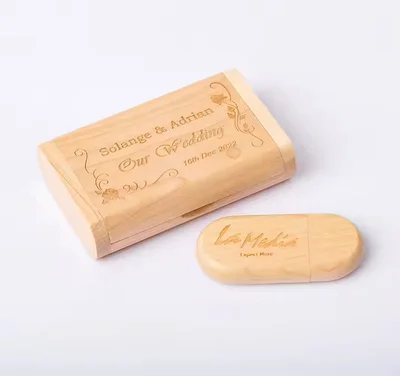 Office 1 USB флаш памет Woodbox, USB 2.0, 16 GB