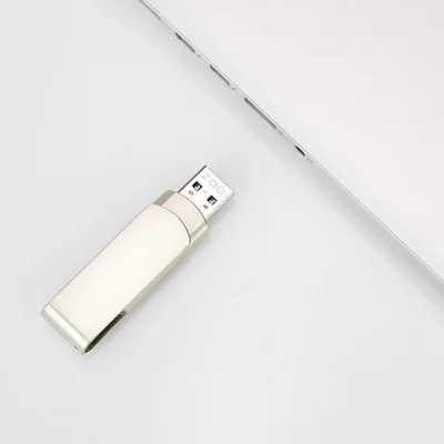Office 1 USB флаш памет Premium, USB 2.0, 16 GB, метална, сребриста