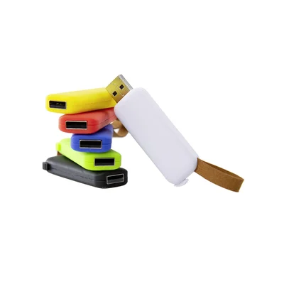 Office 1 USB флаш памет Slide, USB 2.0, 16 GB, без лого, бяла
