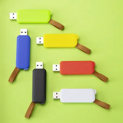 Office 1 USB флаш памет Slide, USB 2.0, 16 GB, без лого, бяла