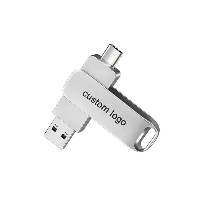 Office 1 USB флаш памет Premium, 32 GB, USB 2.0, USB Type A, USB Type C, сребриста