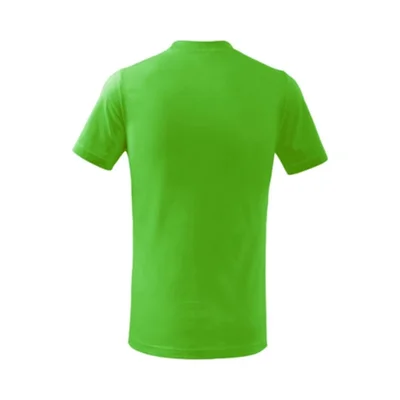 Malfini Детска тениска Basic 138, размер 134 cm, възраст 8 години, зелена ябълка