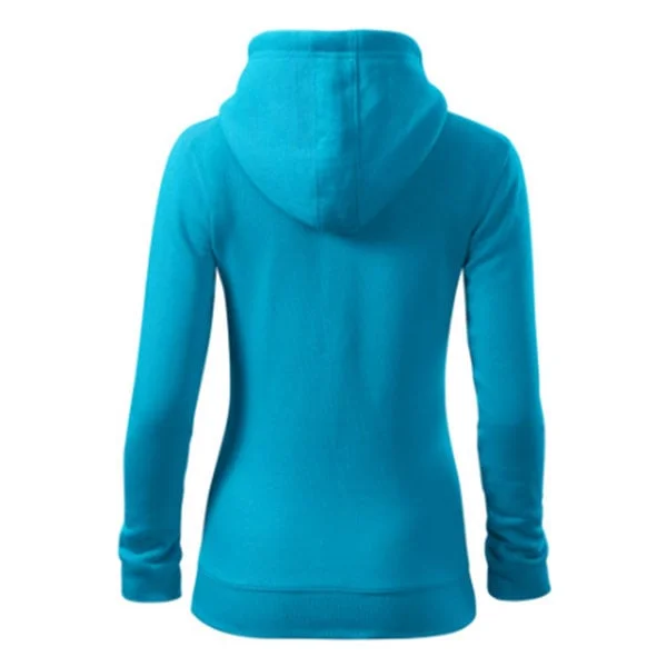 Malfini Дамски суитшърт Zipper 411, размер XS, светлосин