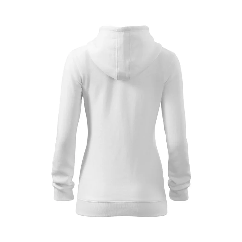 Malfini Дамски суитшърт Zipper 411, размер M, бял