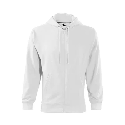 Malfini Мъжки суитшърт Zipper 410, размер S, бял