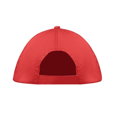 Бейзболна шапка, 5-панелна, памук, 160 g/m2, червена