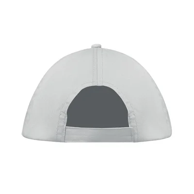 Бейзболна шапка, 5-панелна, детска, памук, 180 g/m2, бяла