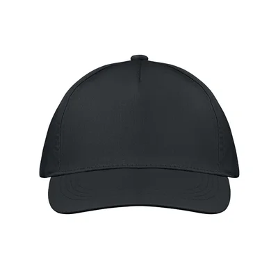 Бейзболна шапка, 5-панелна, детска, памук, 180 g/m2, черна