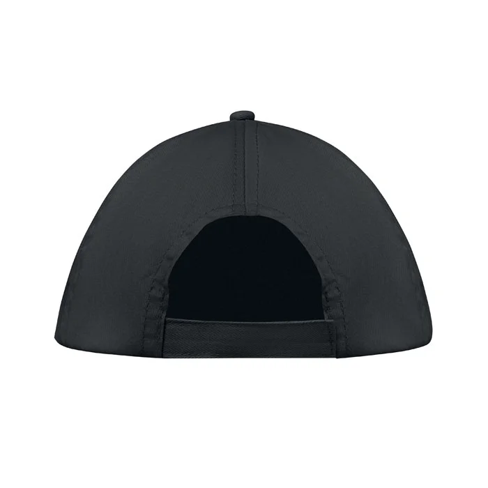 Бейзболна шапка, 5-панелна, детска, памук, 180 g/m2, черна